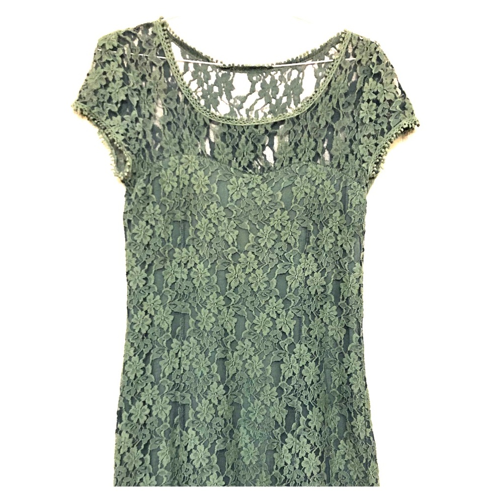 Italian lace dress custom made - Size 8